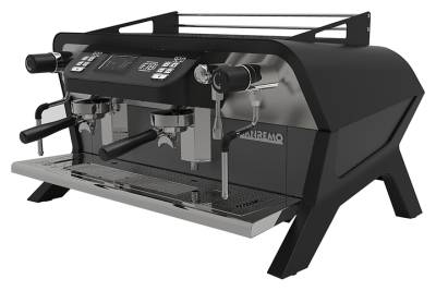 Кофемашина Sanremo F18 MB 2GR высокие гр. черная матовая